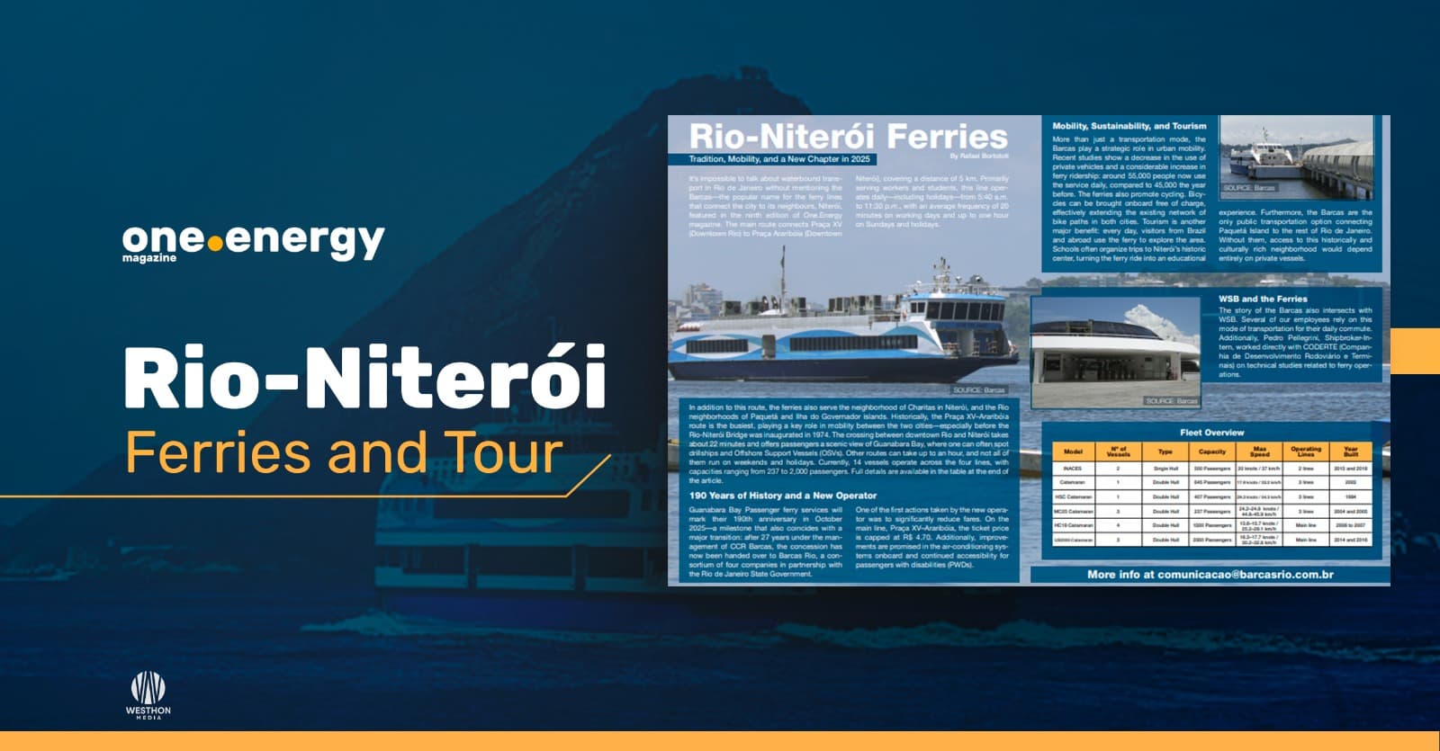 Rio-Niterói: ferries and tour